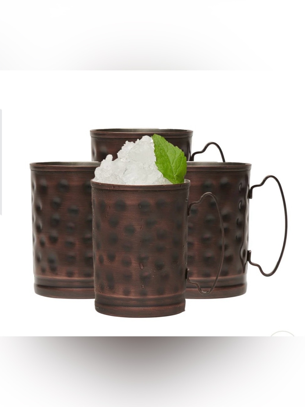 Libbey Moscow Mule Hammered Copper Mugs